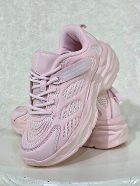 Sophie Rhinestone 3/4" Platform Sneakers in  Baby Pink